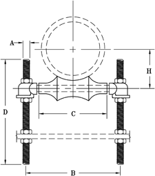Fig. 215: Adjustable Pipe Roll Support