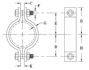 Fig. 60: Heavy Two Bolt Clamp