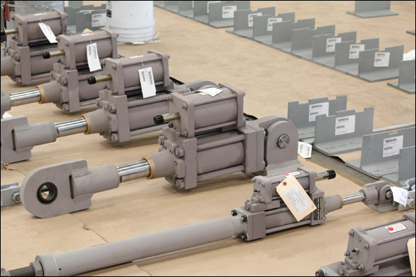 Hydraulic Snubbers Being Prepared for Shipping