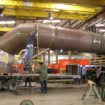 U.S. Bellows, Inc. Designed and Fabricated 60" Ductwork with Spring Supports, Snubbers, a Support Cradle and a Fabric Expansion Joint for a Sulfuric Acid Plant in Texas.