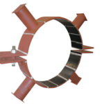 Riser clamps with neoprene lining for 54 frp pipe fd0001