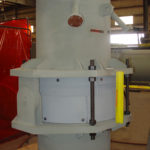 Hinged and universal expansion joints with refractory lining