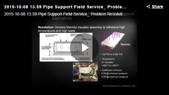 PIPE SUPPORT FIELD SERVICE: PROBLEM RESOLUTION