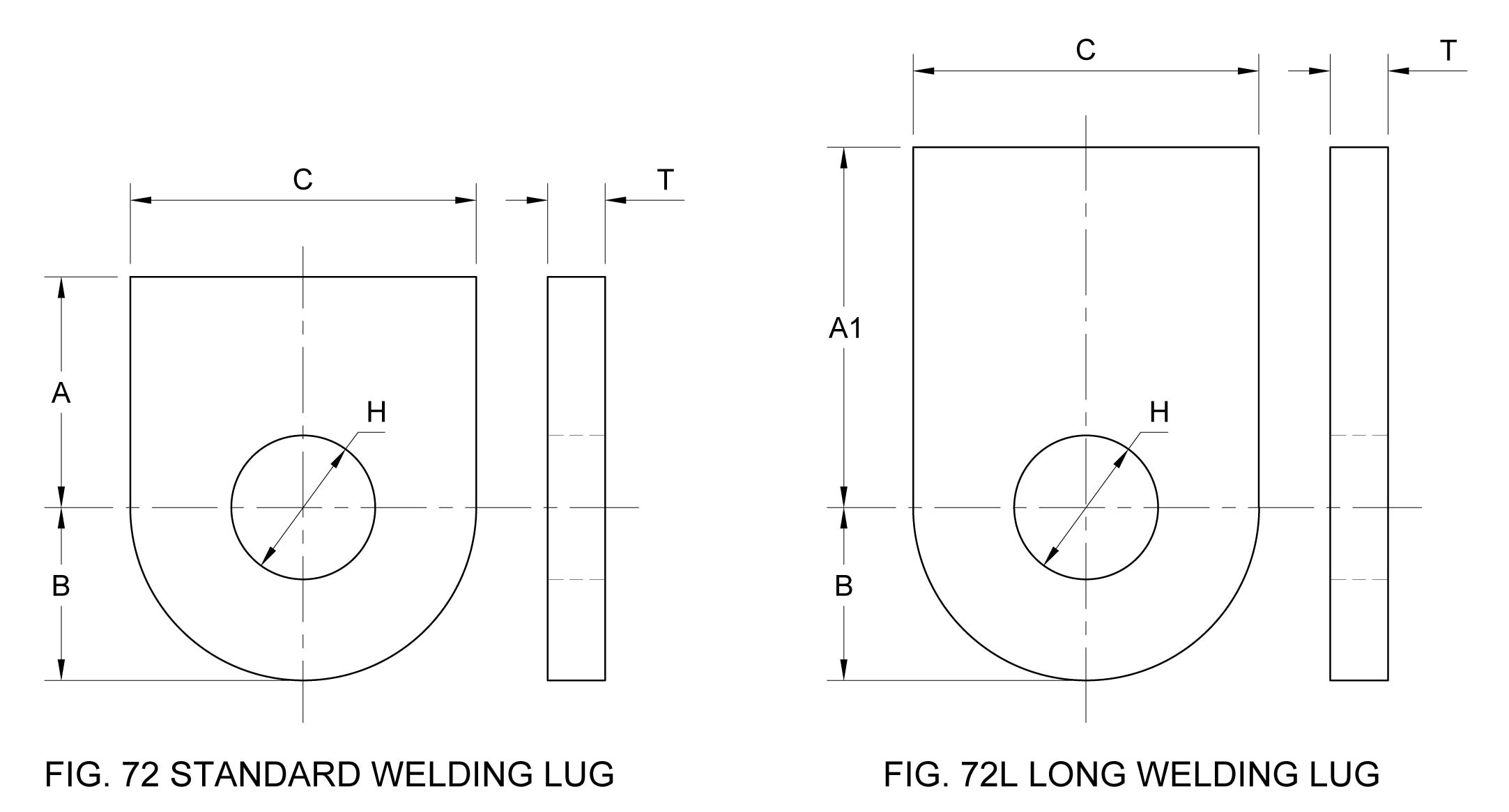 Fig. 72 & 72L: Welding Lug_