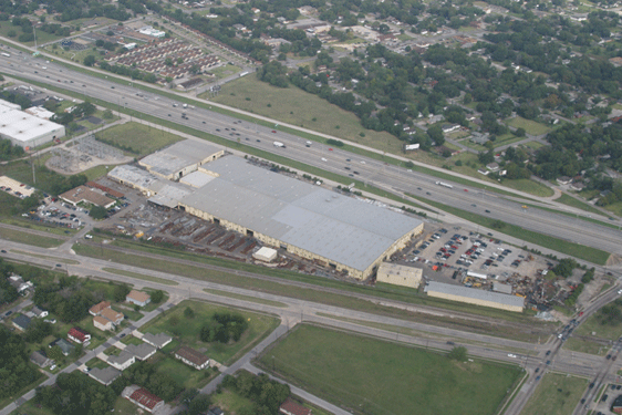 Aerial view of PT&P's Holmes Road plant.