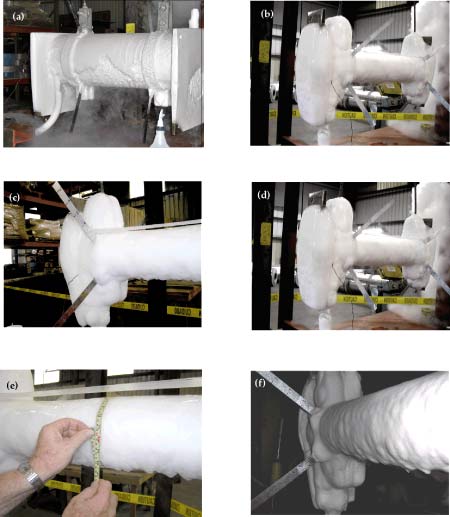 Various pictures of the frozen pipe.