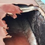 Damaged duct fabric expansion joint 1