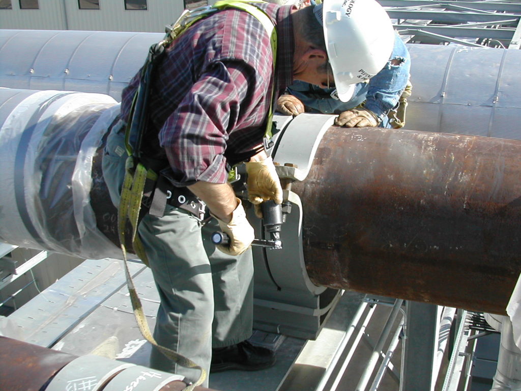 Pipe Shoe being Installed