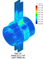 Image of FEA done on plate thickness