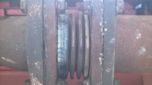 Corroded expansion joint bellow