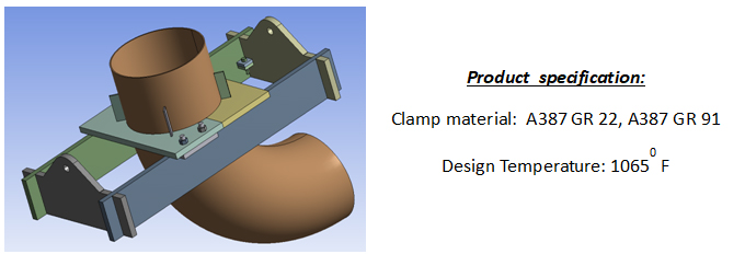 Ptp custom riser clamp for elbow