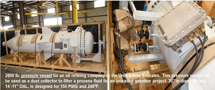 Pressure vessel for hydrotreater unit