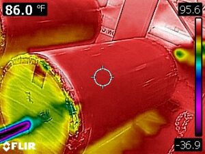 pipe support thermal scanning image