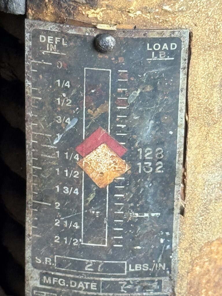 7 09 26; old, pitted type f springs 4707